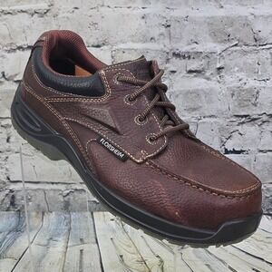 Florsheim Work Mens Brown Leather Composite Toe Safety Shoe 11.5 EEE Wide FS2700